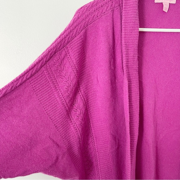 Lily Pulitzer Cabrina Open Front Pink Cardigan wool and cashmere blend size M/L - Picture 6 of 14